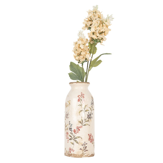 Clayre &amp; Eef | Vaas Beige Roze &oslash; 8x20 cm | 6CE2025