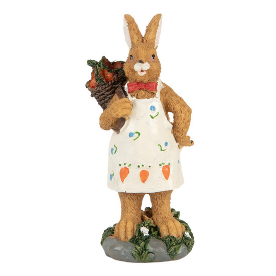 Clayre &amp; Eef | Decoratie Konijn Bruin Wit 5x5x13 cm | 6PR5720