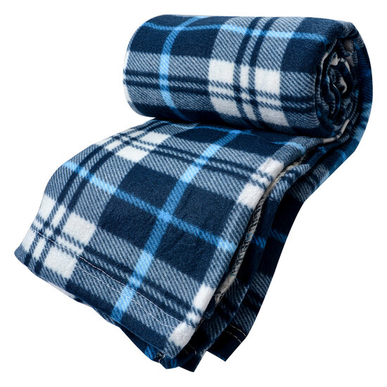 Clayre & Eef | Plaid Blauw Wit 180x200 cm | KT060.155