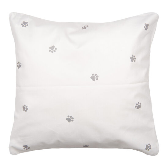 Clayre & Eef | Kussenhoes Wit Zwart 45x45 cm | PWS21
