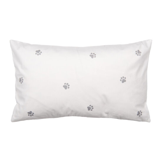 Clayre & Eef | Kussenhoes Wit Zwart 30x50 cm | PWS36-1