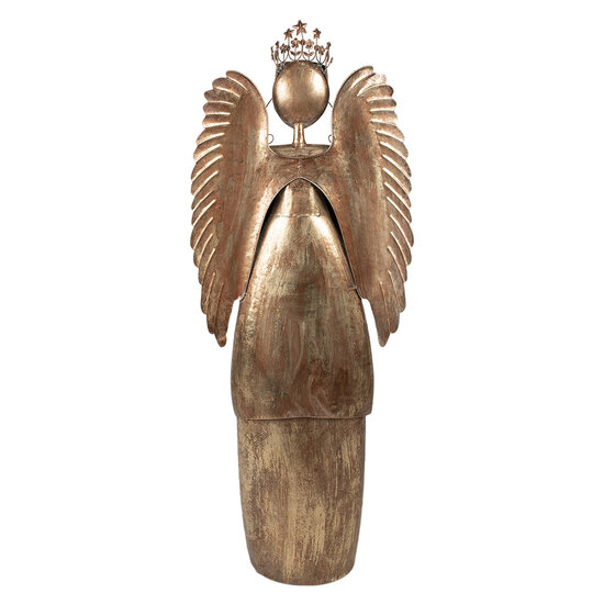 Clayre & Eef | Decoratie Beeld Engel Goudkleurig 62x25x169 cm | 5Y1230
