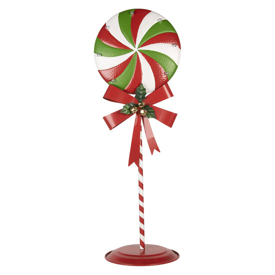 Clayre & Eef | Decoratie Lolly Rood met LED 36x29x100 cm / 3xAA | 6Y5635
