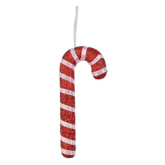 Clayre & Eef | Decoratie hanger Zuurstok Rood Wit 8x2x17 cm | 66181