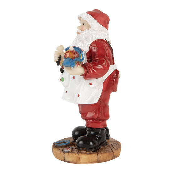 Clayre & Eef | Kerstdecoratie Kerstman Rood Wit 8x6x13 cm | 6PR5725