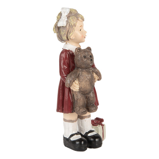 Clayre & Eef | Kerstdecoratie Kind Rood Bruin 6x4x13 cm | 6PR5728