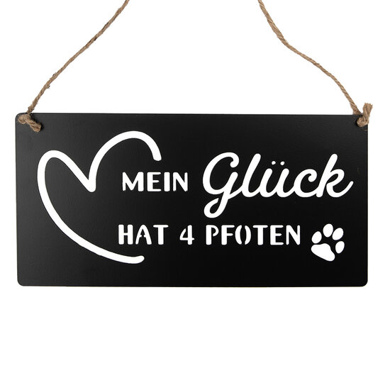 Clayre & Eef | Tekstbord Zwart 30x1x15 cm | 6Y5698