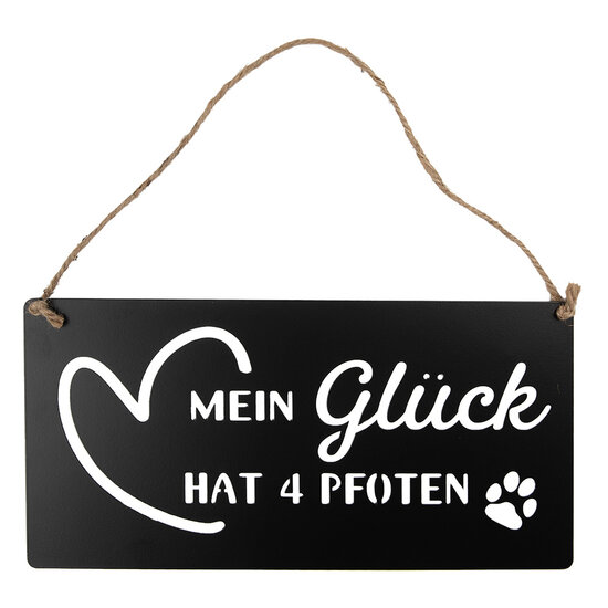 Clayre & Eef | Tekstbord Zwart 30x1x15 cm | 6Y5698