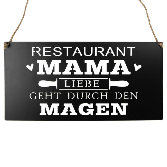 Clayre & Eef | Tekstbord Zwart 40x1x20 cm | 6Y5699