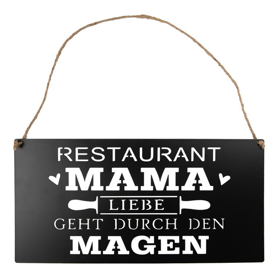 Clayre & Eef | Tekstbord Zwart 40x1x20 cm | 6Y5699