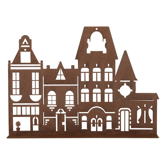 Clayre & Eef | Decoratie Huis Bruin 29x5x21 cm | 6Y5779