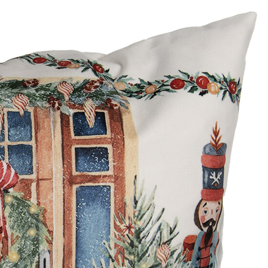 Clayre & Eef | Kussenhoes Wit Rood 45x45 cm | KT021.403