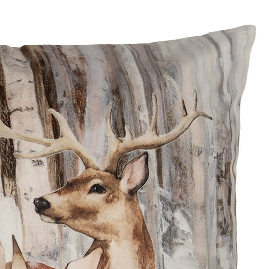 Clayre & Eef | Kussenhoes Bruin Beige 45x45 cm | KT021.404