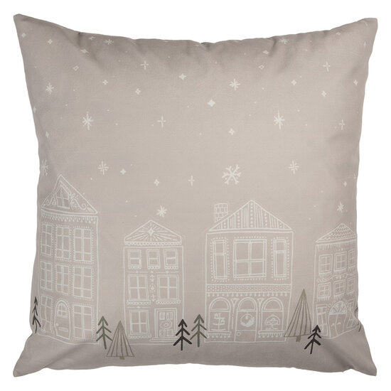 Clayre & Eef | Kussenhoes Beige Wit 45x45 cm | KT021.408