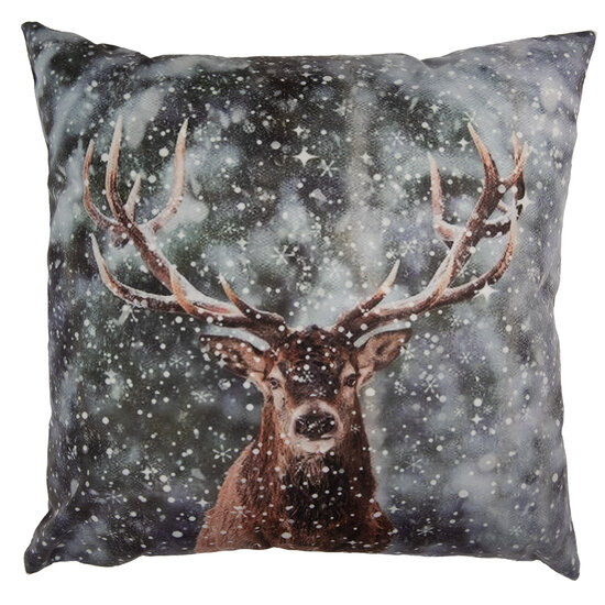 Clayre & Eef | Kussenhoes Grijs Bruin 45x45 cm | KT021.419