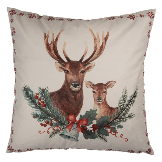 Clayre & Eef | Kussenhoes Beige Bruin 45x45 cm | KT021.421