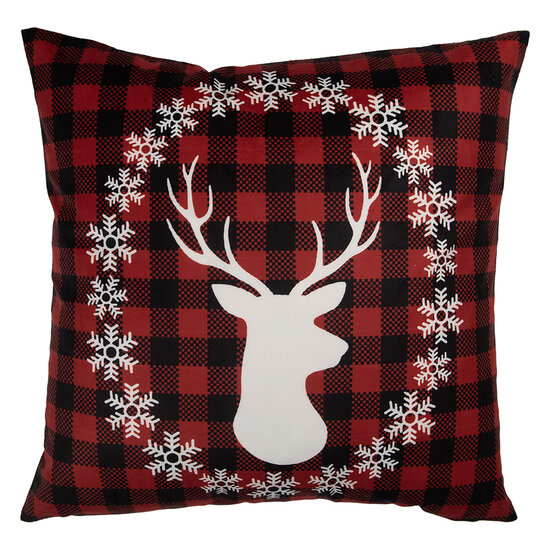 Clayre & Eef | Kussenhoes Rood Wit 45x45 cm | KT021.425