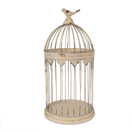 Clayre & Eef | Vogelkooi Decoratie Set van 2 Bruin Beige ø 32x60 / ø 23x40 cm | 5Y1283