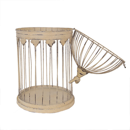 Clayre & Eef | Vogelkooi Decoratie Set van 2 Bruin Beige ø 32x60 / ø 23x40 cm | 5Y1283