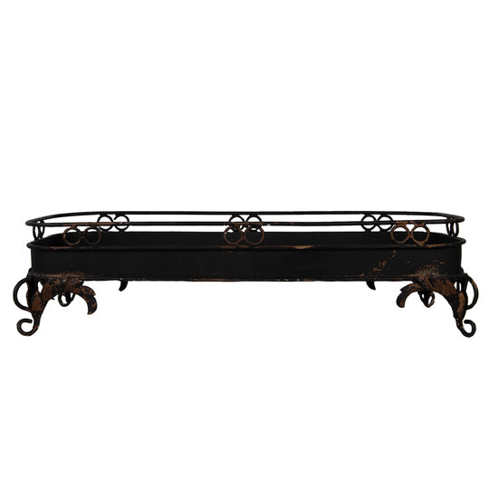 Clayre & Eef | Decoratief Dienblad Zwart 55x20x14 cm | 5Y1284