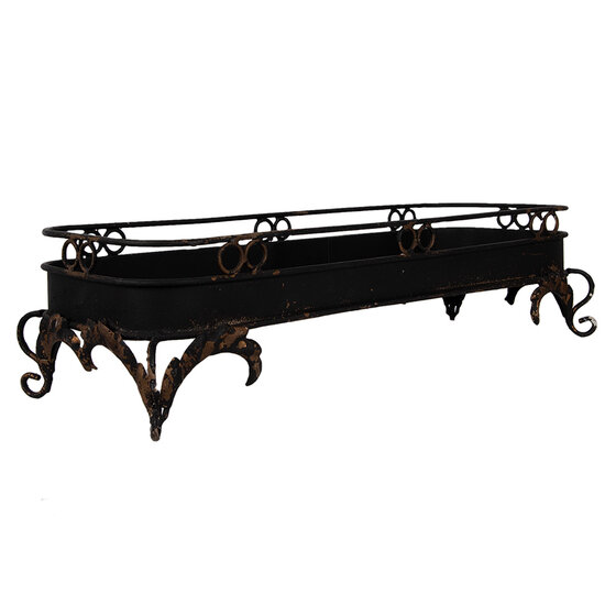 Clayre & Eef | Decoratief Dienblad Zwart 55x20x14 cm | 5Y1284