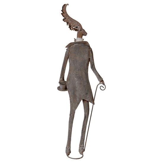 Clayre & Eef | Decoratie Rendier Bruin Grijs 27x15x84 cm | 5Y1328
