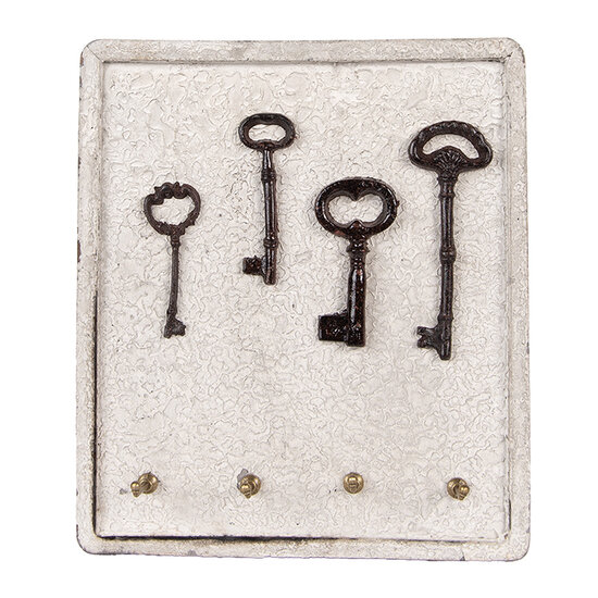 Clayre & Eef | Sleutelrekje Beige Bruin 22x5x25 cm | 6H2399