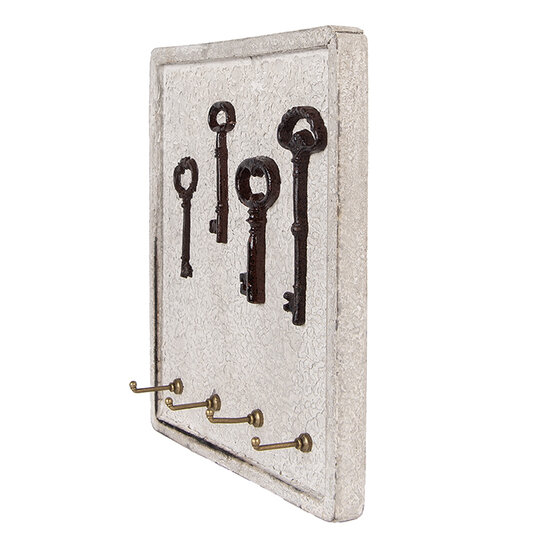 Clayre & Eef | Sleutelrekje Beige Bruin 22x5x25 cm | 6H2399
