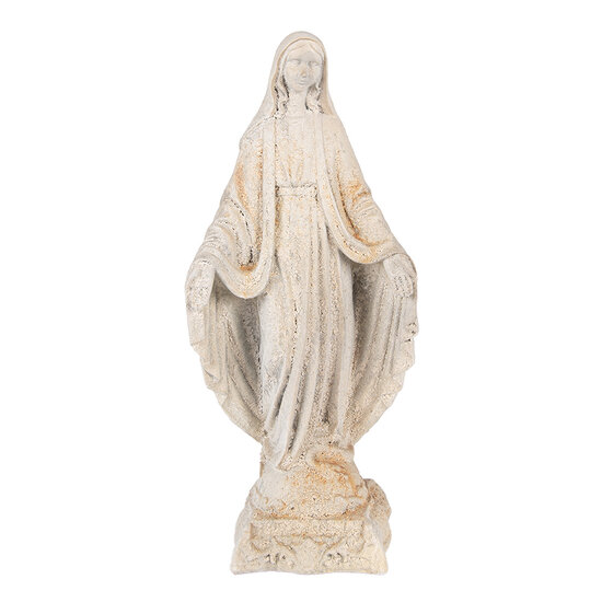 Clayre & Eef | Kerstdecoratie Beeld Maria Beige Bruin 17x12x41 cm | 6MG0113