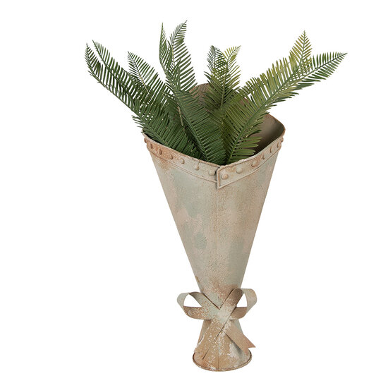 Clayre &amp; Eef | Bloempot Groen Bruin 25x21x50 cm | 6Y5797