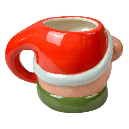 Clayre & Eef | Mok Bruin Rood 15x10x11 cm / 525 ml | 6CEMU0187