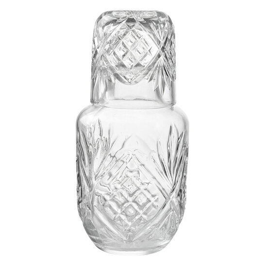 Clayre & Eef | Karaf met glas Transparant ø 9x19 cm / 150 ml / 550 ml | 6GL4721
