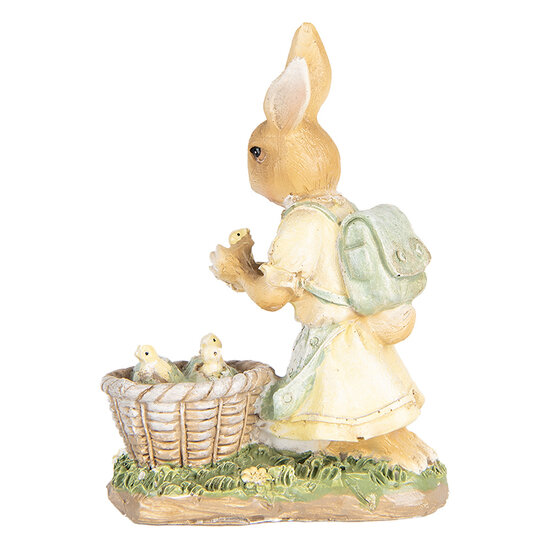 Clayre & Eef | Decoratie Beeld Konijn Beige Geel 10x6x13 cm | 6PR5452