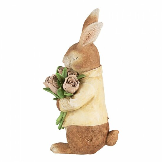Clayre & Eef | Decoratie Beeld Konijn 39 cm Bruin Kunststof | 6PR5224