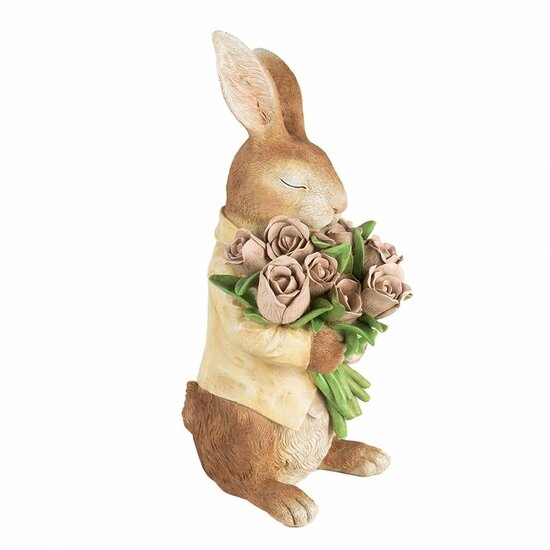 Clayre & Eef | Decoratie Beeld Konijn 39 cm Bruin Kunststof | 6PR5224