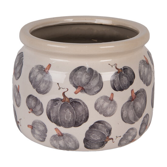 Clayre &amp; Eef | Bloempot Binnen Beige Grijs &oslash; 20x15 cm | 6CECSP0001L