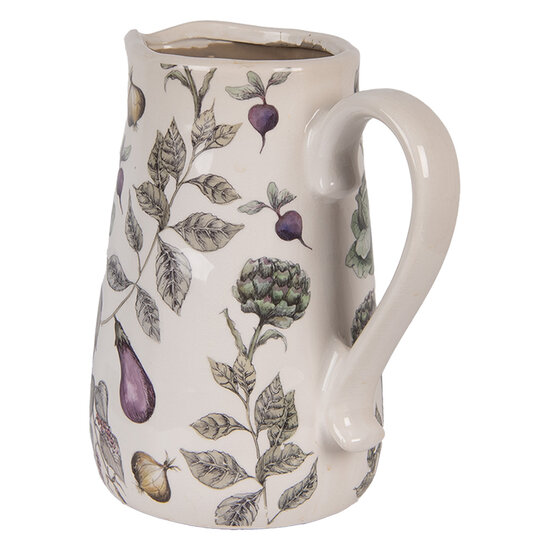 Clayre & Eef | Decoratieve Schenkkan Beige Groen 21x15x23 cm | 6CETKG0002L