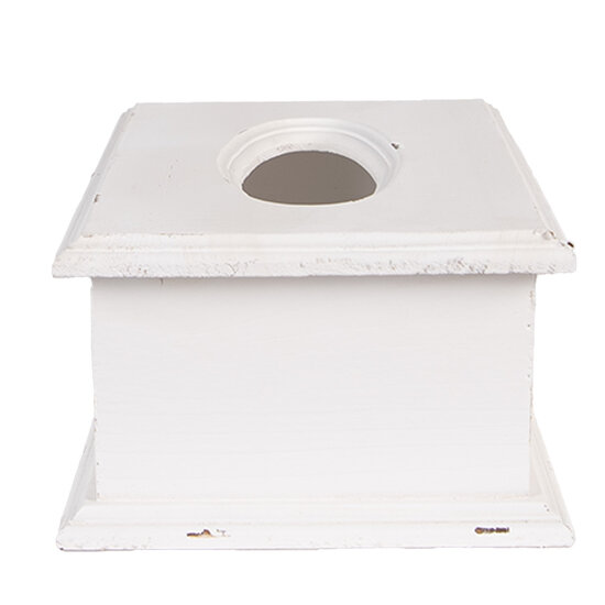 Clayre & Eef | Tissuebox Wit Zwart 28x16x10 cm | 6H2396