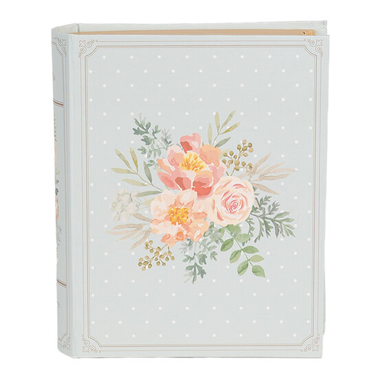 Clayre & Eef | Doos in boekvorm Blauw Roze 17x14x5 cm | 66019