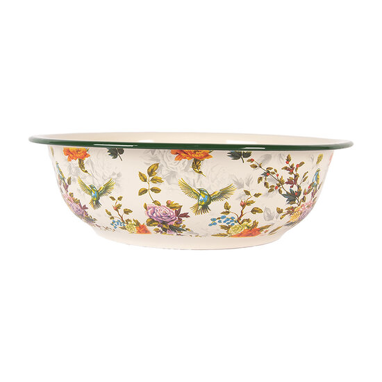 Clayre &amp; Eef | Decoratie schaal Beige Groen &oslash; 30x9 cm / 3000 ml | 6EM0003
