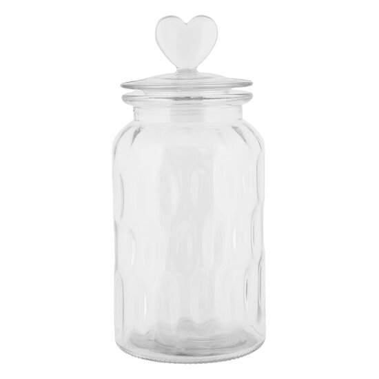 Clayre & Eef | Voorraadpot Deksel Transparant ø 11x24 cm | 6GL5055