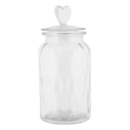 Clayre & Eef | Voorraadpot Deksel Transparant ø 11x24 cm | 6GL5055