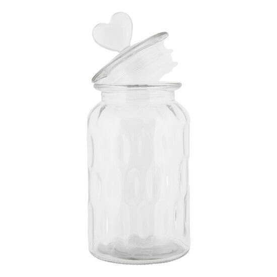 Clayre & Eef | Voorraadpot Deksel Transparant ø 11x24 cm | 6GL5055