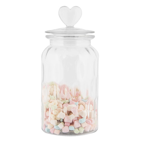 Clayre & Eef | Voorraadpot Deksel Transparant ø 11x24 cm | 6GL5055
