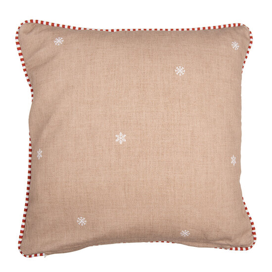Clayre & Eef | Sierkussen Bruin Wit 40x40 cm | GBB21