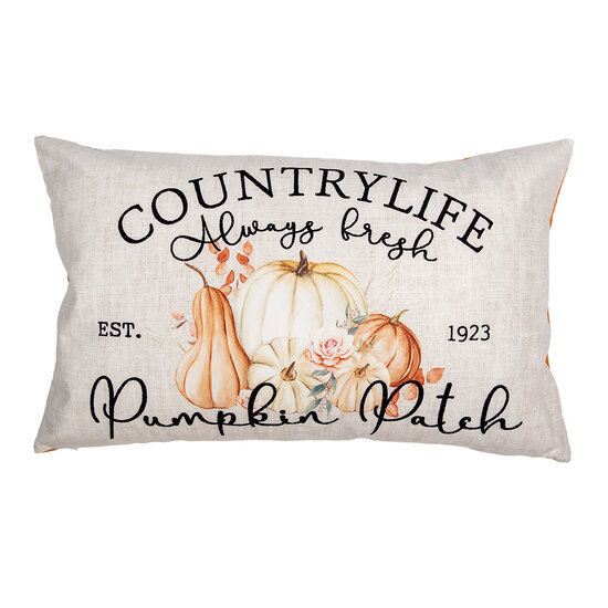 Clayre &amp; Eef | Kussenhoes Beige Oranje 30x50 cm | PPS36-2