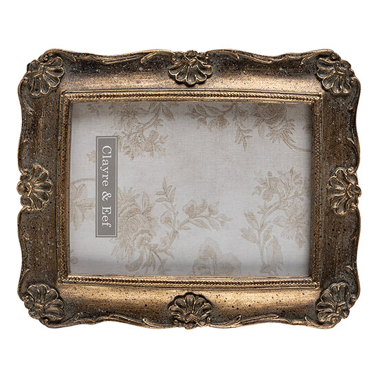 Clayre & Eef | Fotolijst Goudkleurig 14x2x19 cm / 10x15 cm | 2F0827