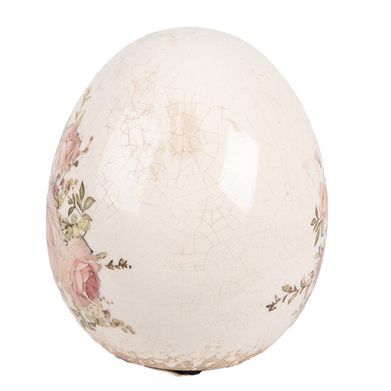 Clayre &amp; Eef | Decoratie Ei Beige Roze &oslash; 10x12 cm | 6CE2207M