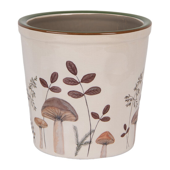 Clayre &amp; Eef | Bloempot Binnen Beige Bruin &oslash; 17x16 cm | 6CELFJ0001L