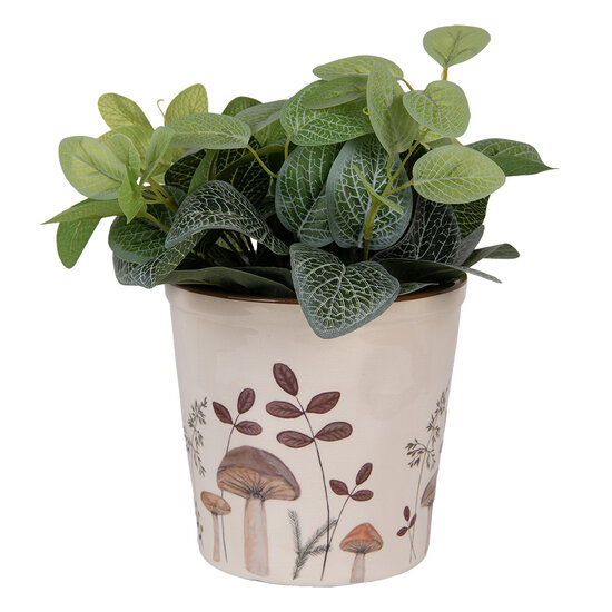 Clayre &amp; Eef | Bloempot Binnen Beige Bruin &oslash; 17x16 cm | 6CELFJ0001L